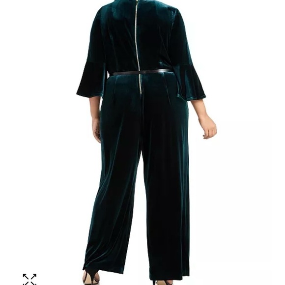 NWOT Calvin Klein Velvet Jumpsuit Plum Size 16 - Picture 6 of 15